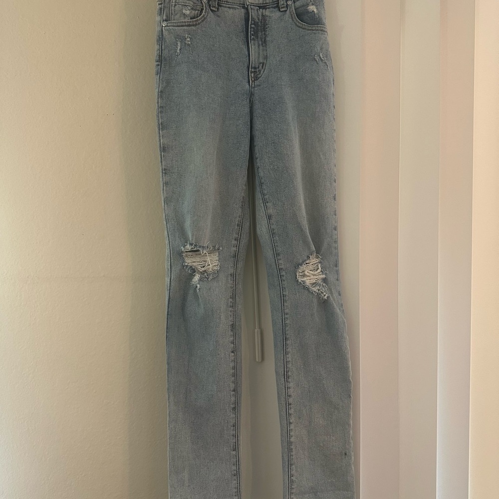 REVICE Light Blue Ripped Skinny Jeans